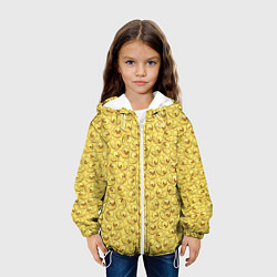 Куртка с капюшоном детская Утиный принт, цвет: 3D-белый — фото 2