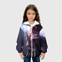 Куртка с капюшоном детская Берсерк С Мечечём На Плече, цвет: 3D-белый — фото 2