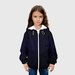 Куртка с капюшоном детская Молчаливые космические дали, цвет: 3D-белый — фото 2
