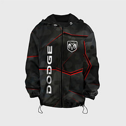 Куртка с капюшоном детская Dodge абстракция спорт, цвет: 3D-черный