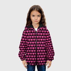 Куртка с капюшоном детская Poppy Playtime - Kissy Missy Pattern - Huggy Wuggy, цвет: 3D-черный — фото 2