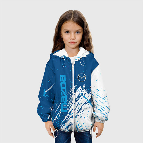 Детская куртка Mazda - краска / 3D-Белый – фото 3
