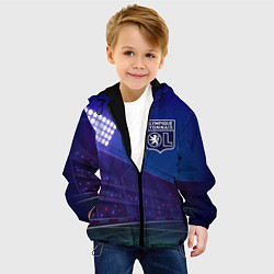 Куртка с капюшоном детская Lyon ночное поле, цвет: 3D-черный — фото 2