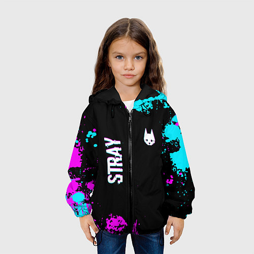 Детская куртка Stray - краска / 3D-Черный – фото 3