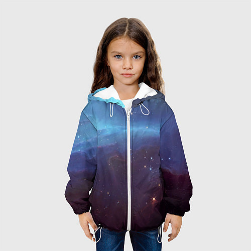 Детская куртка Космический дым / 3D-Белый – фото 3