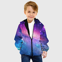 Куртка с капюшоном детская Космическая воронка, цвет: 3D-черный — фото 2