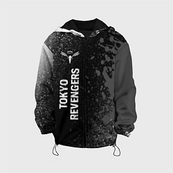 Куртка с капюшоном детская Tokyo Revengers glitch на темном фоне: по-вертикал, цвет: 3D-черный