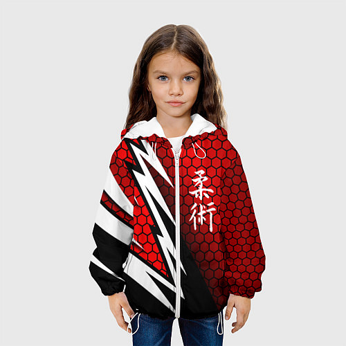 Детская куртка Джиу - Джитсу : Красная броня / 3D-Белый – фото 3