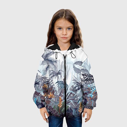 Детская куртка Пышный тропический лес / 3D-Черный – фото 3