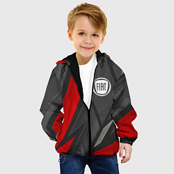 Куртка с капюшоном детская Fiat sports racing, цвет: 3D-черный — фото 2