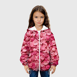 Куртка с капюшоном детская Лепестки прекрасных роз, цвет: 3D-белый — фото 2