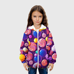 Куртка с капюшоном детская Сладости для радости, цвет: 3D-белый — фото 2