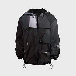 Куртка с капюшоном детская Треснутый асфальт, цвет: 3D-черный