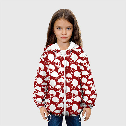 Детская куртка Череп и кровь / 3D-Белый – фото 3