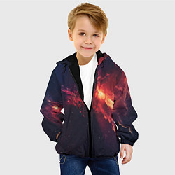 Куртка с капюшоном детская Красивая космическая туманность, цвет: 3D-черный — фото 2