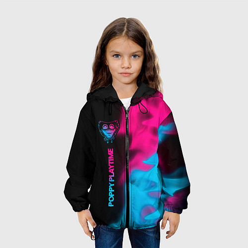 Детская куртка Poppy Playtime - neon gradient: по-вертикали / 3D-Черный – фото 3