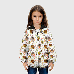 Куртка с капюшоном детская Череп с волосами, цвет: 3D-черный — фото 2