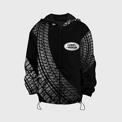 Куртка с капюшоном детская Land Rover tire tracks, цвет: 3D-черный