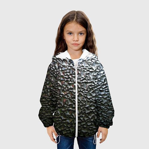 Детская куртка Неровная металлическая поверхность / 3D-Белый – фото 3