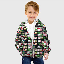 Куртка с капюшоном детская Minecraft: characters, цвет: 3D-белый — фото 2