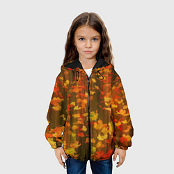 Куртка с капюшоном детская Осеннее золото, цвет: 3D-черный — фото 2