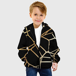 Куртка с капюшоном детская Золотая сеть, цвет: 3D-черный — фото 2