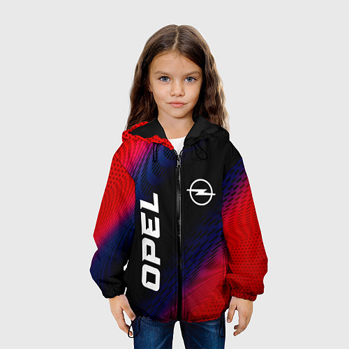 Детская куртка Opel красный карбон / 3D-Черный – фото 3
