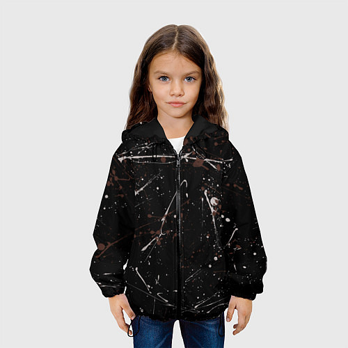 Детская куртка Малярные пятна / 3D-Черный – фото 3