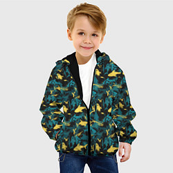 Куртка с капюшоном детская Акулы разноцветные, цвет: 3D-черный — фото 2