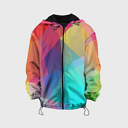 Куртка с капюшоном детская Нежный разноцветный фон, цвет: 3D-черный