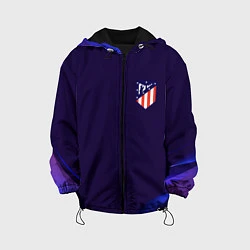 Куртка с капюшоном детская Фк Atletico абстракция, цвет: 3D-черный