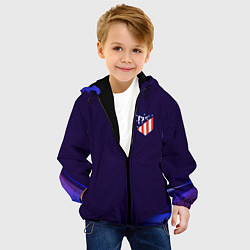 Куртка с капюшоном детская Фк Atletico абстракция, цвет: 3D-черный — фото 2