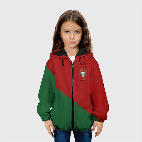 Детская куртка Сборная Португалии форма для чемпионата мира 2022 / 3D-Черный – фото 3