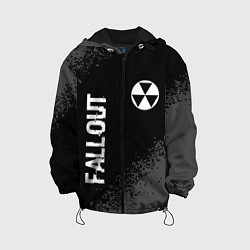 Детская куртка Fallout glitch на темном фоне: надпись, символ