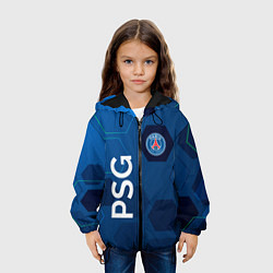 Куртка с капюшоном детская PSG абстракция, цвет: 3D-черный — фото 2