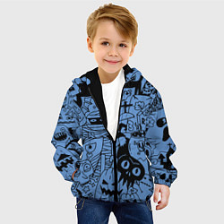 Куртка с капюшоном детская Composition on the theme of Halloween, цвет: 3D-черный — фото 2
