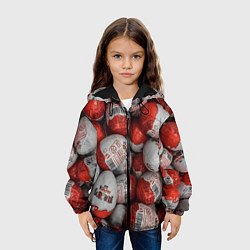Куртка с капюшоном детская Фон из киндер сюрприз, цвет: 3D-черный — фото 2