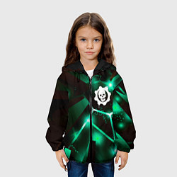 Куртка с капюшоном детская Gears of War разлом плит, цвет: 3D-черный — фото 2