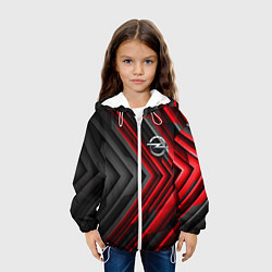 Куртка с капюшоном детская Опель строгий стиль, цвет: 3D-белый — фото 2