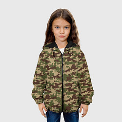Куртка с капюшоном детская Камуфляж ВСР-98 Флора, цвет: 3D-черный — фото 2
