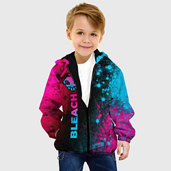 Куртка с капюшоном детская Bleach - neon gradient: по-вертикали, цвет: 3D-черный — фото 2