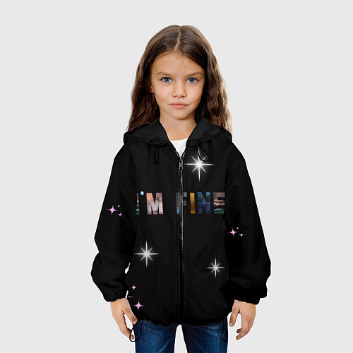 Детская куртка Надпись / 3D-Черный – фото 3