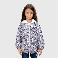 Куртка с капюшоном детская Камуфляж ACUpat серый пиксель, цвет: 3D-белый — фото 2