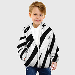 Куртка с капюшоном детская Камуфляж зебры, цвет: 3D-белый — фото 2