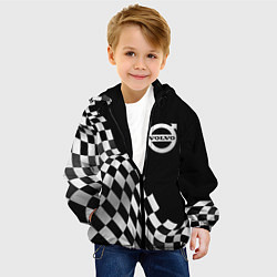 Куртка с капюшоном детская Volvo racing flag, цвет: 3D-черный — фото 2