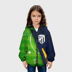 Куртка с капюшоном детская Atletico Madrid football field, цвет: 3D-черный — фото 2