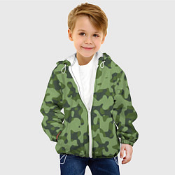 Куртка с капюшоном детская Камуфляж ВСР-93 Флора - Арбуз, цвет: 3D-белый — фото 2