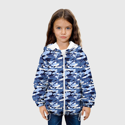 Детская куртка Камуфляж Navi Camo / 3D-Белый – фото 3