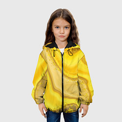 Куртка с капюшоном детская Сладкий янтарный мед, цвет: 3D-черный — фото 2