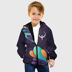 Куртка с капюшоном детская Quake graffity splash, цвет: 3D-черный — фото 2